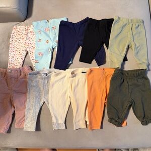 Assorted Baby Pants bundle - 0-3 months
